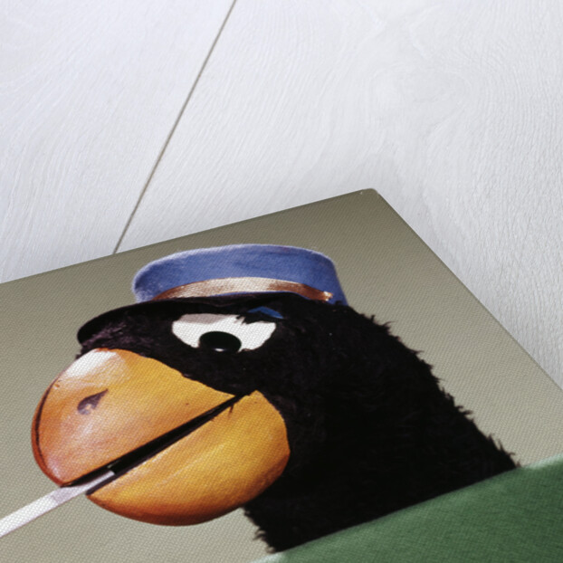 1970s Parrot Head Costume Hand Puppet With Smoking Cigarette In Its Beak by Anonymous