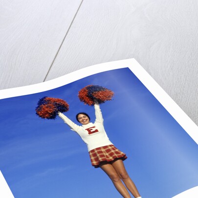 Teenage Girl Cheerleading by Anonymous