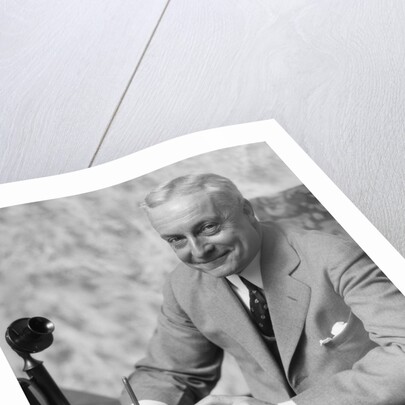 1920s 1930s Man Businessman,Salesman Sitting At Desk Smoking Cigar Writing A Memo by Anonymous