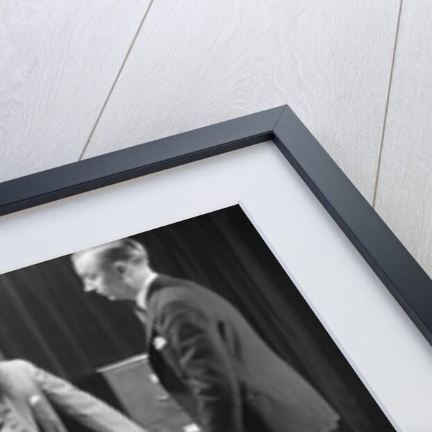 1930s Five Older Businessmen Meeting Around A Desk Listening To A Sixth Younger Man Speak by Anonymous