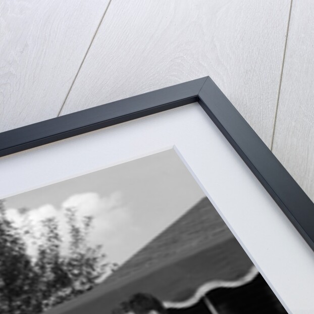 1960s Boy Playing Guitar, Woman Holding Soft Drink Bottle Outside In Backyard by Anonymous