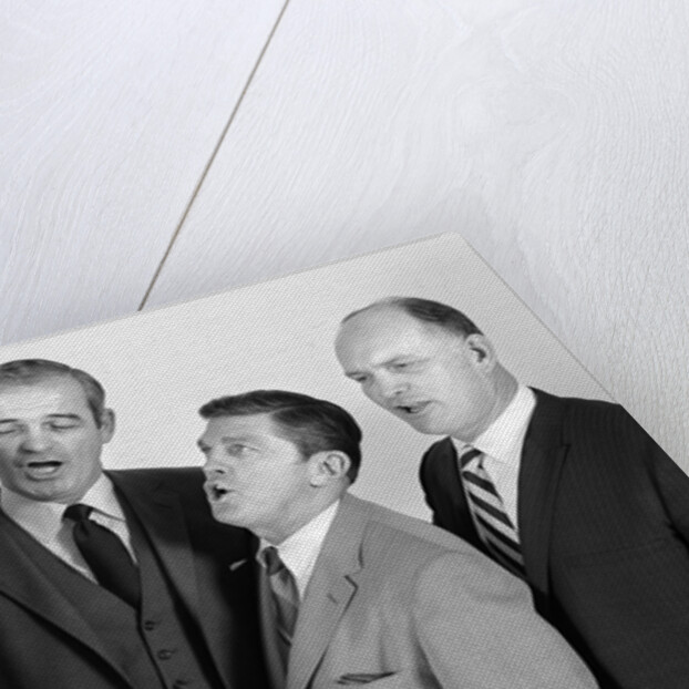 1960s Quartet Of Four Businessmen Salesmen Singing Harmony Together by Anonymous