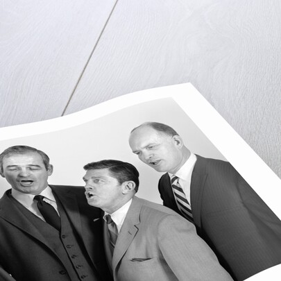 1960s Quartet Of Four Businessmen Salesmen Singing Harmony Together by Anonymous