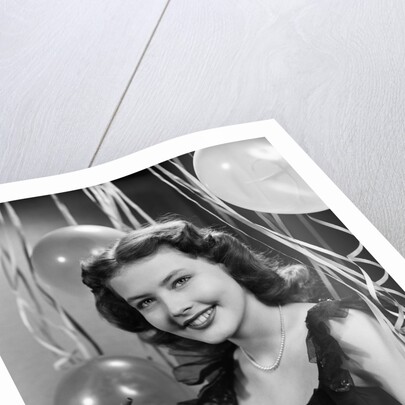 1940s 1950s Woman in Party Dress for New Year's by Anonymous