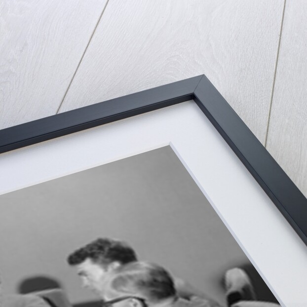 1950s Six Businessmen Executives Around A Conference Table Talking by Anonymous