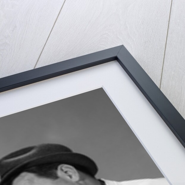 1960s Reporter With Hat On Phone At Typewriter by Anonymous