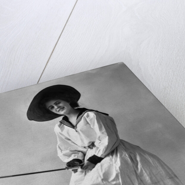 1910s 1920s Woman Wearing Dress With Sailor Style Collar by Anonymous