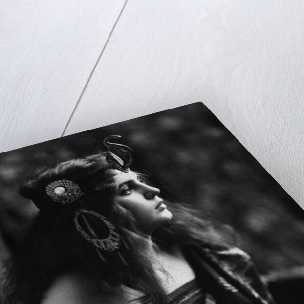 1910s 1920s Woman In Egyptian Costume Wearing Jeweled Arm Cuff and Ornate Head Piece by Anonymous