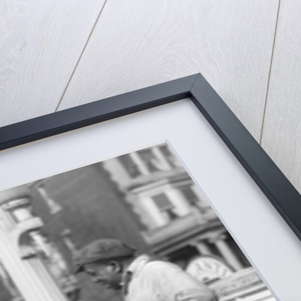1920s Little Girl Standing Beside Her Pedal Car Asking For Gasoline by Anonymous