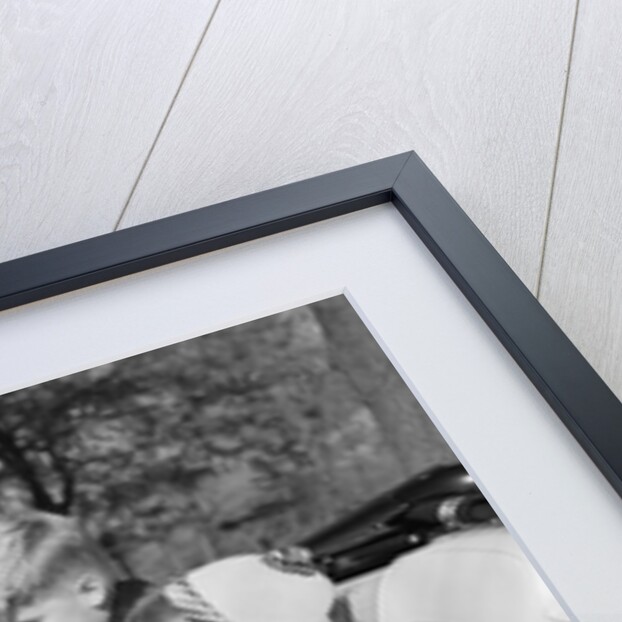 1950s Family Father Mother Daughter Son In Convertible Reading Map by Anonymous