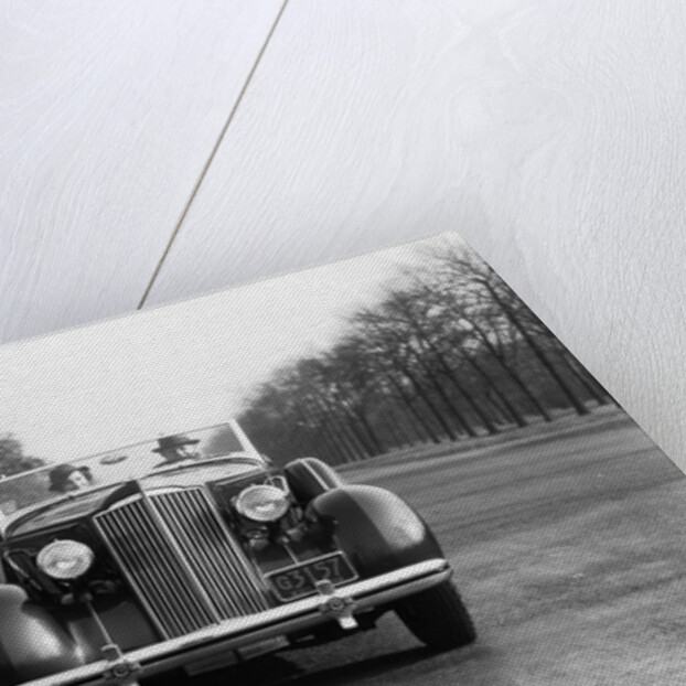 1930s 1935 Couple Driving Packard Convertible Automobile by Anonymous