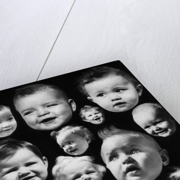 1930s Montage Of Baby Heads With Various Expressions by Anonymous