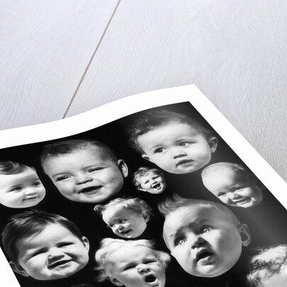 1930s Montage Of Baby Heads With Various Expressions by Anonymous