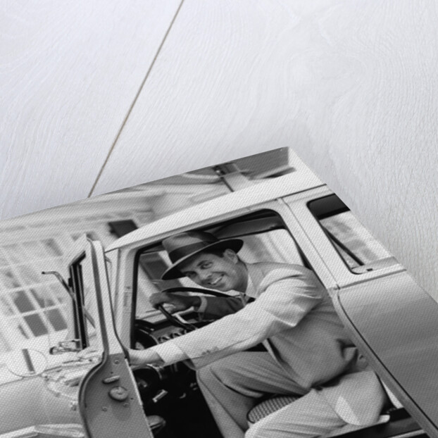 1950s Man Holding Car Door Open by Anonymous