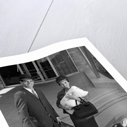 1960s Couple Taking New Baby Home From Hospital by Anonymous