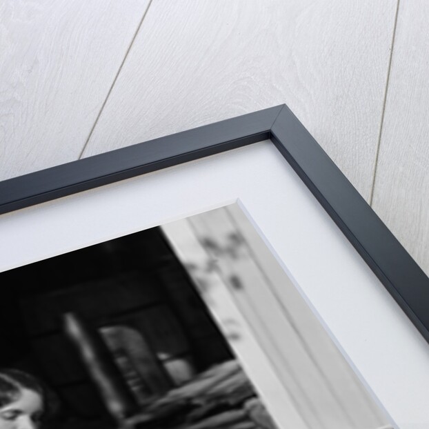 1930s Woman Farm Wife Sitting Outside Of Hen House Doorway Putting Eggs From Pails Into Shipping Crates by Anonymous