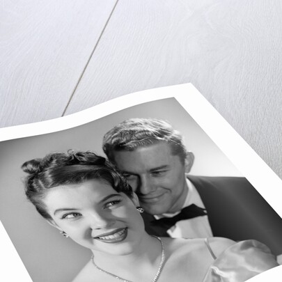 1950s 1960s Happy Couple Wearing Formal Evening Attire by Anonymous