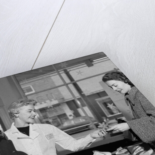 1950s Woman Grocery Store Checkout Female Cashier by Anonymous