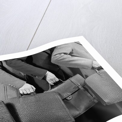 1940s 1950s Business Men Holding Briefcases by Anonymous