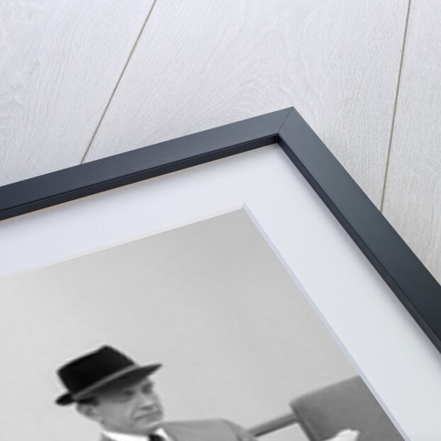 1950s 1960s Two Men Businessman Salesman Sitting In Office Reception Waiting Area Indoor by Anonymous