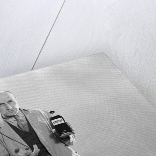 1930s Dour Man In Lab Coat Holding Bottle Of Poison by Anonymous