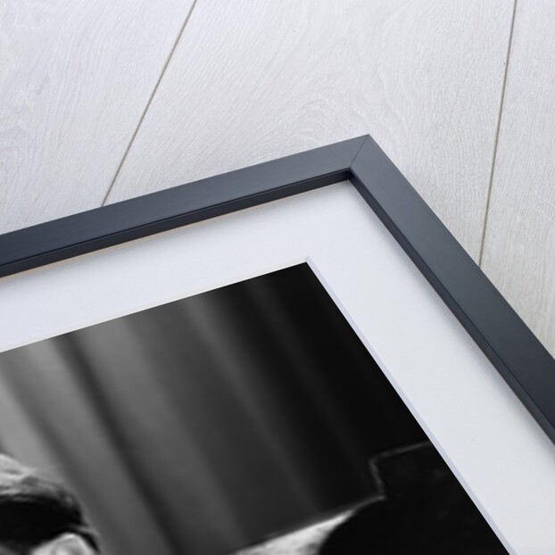 1930s Bug-Eyed Man With Thermometer In Mouth by Anonymous