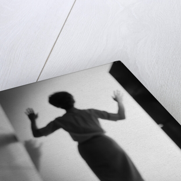1960s Silhouette Woman Arms Held Up Mysterious Shadow Light by Anonymous