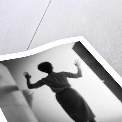 1960s Silhouette Woman Arms Held Up Mysterious Shadow Light by Anonymous