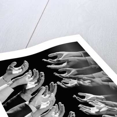 1960s Multiple Exposure Montage Male Hands Begging For A Hand Out by Anonymous