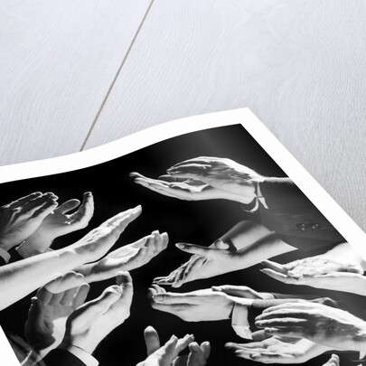 1950s Multiple Exposure Montage Hands Clapping by Anonymous