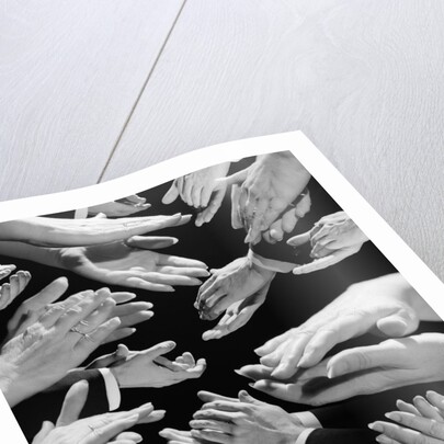 1950s Montage Of Many Man And Woman Hands Clapping by Anonymous
