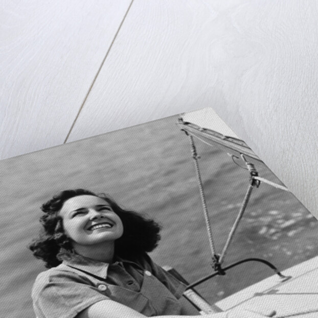 1940s Woman Sailor Sailing Boat Outdoor by Anonymous