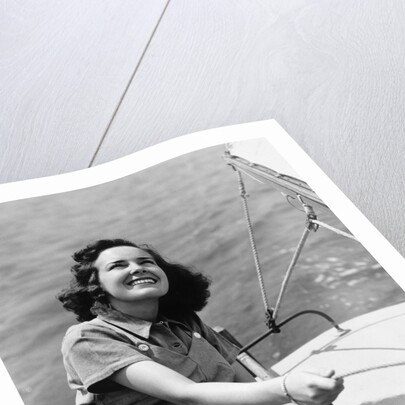 1940s Woman Sailor Sailing Boat Outdoor by Anonymous