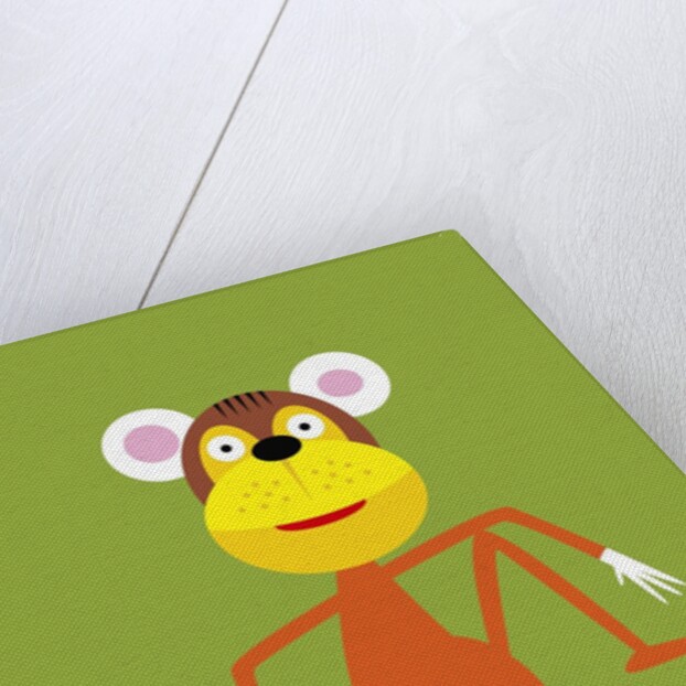 monkey with swirl tail by Anonymous