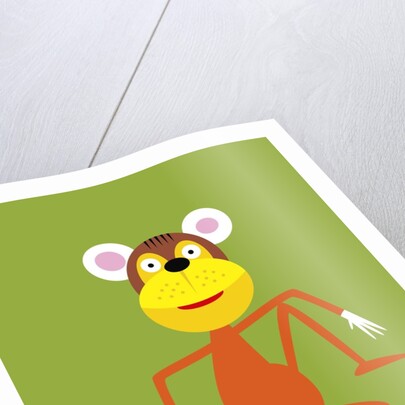 monkey with swirl tail by Anonymous