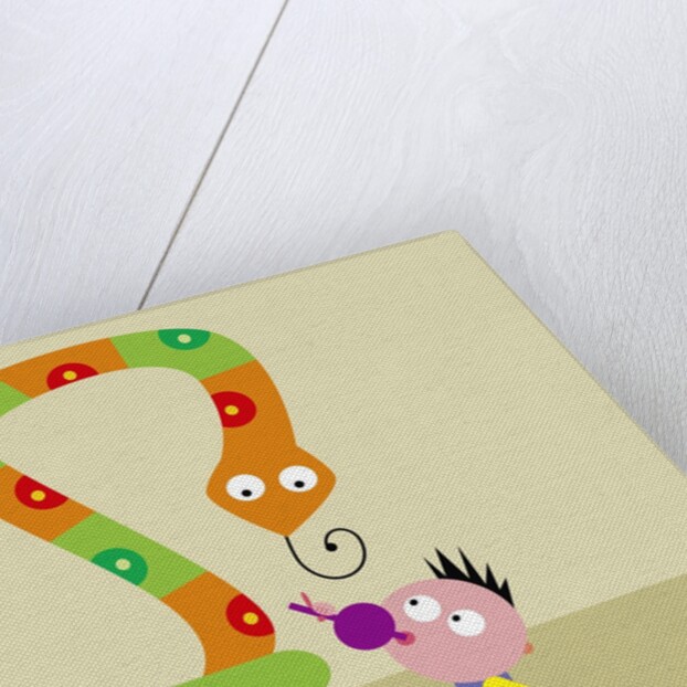 boy snake charmer by Anonymous