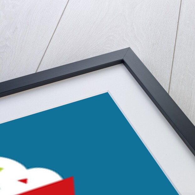 boy with tongue out by giant ice cream cone by Anonymous