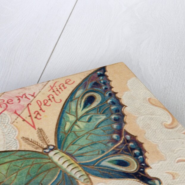 Be My Valentine Postcard with Butterfly by Anonymous