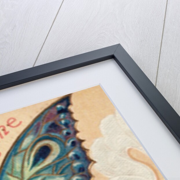 Be My Valentine Postcard with Butterfly by Anonymous