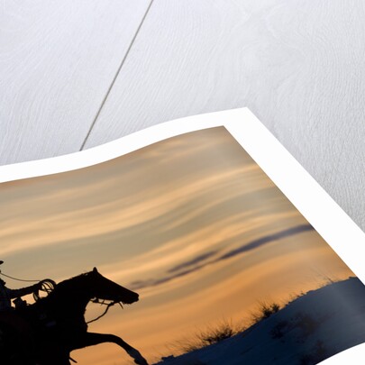 Silhouette of Cowboy in Wyoming by Anonymous
