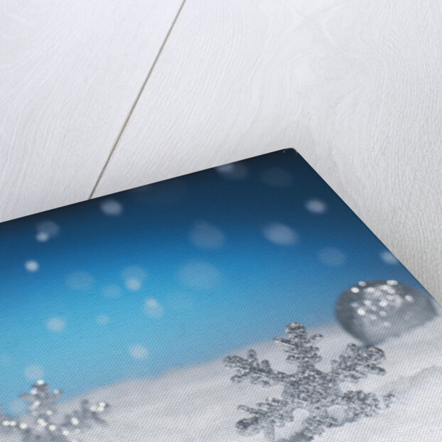 Christmas Decorations in Snow by Anonymous