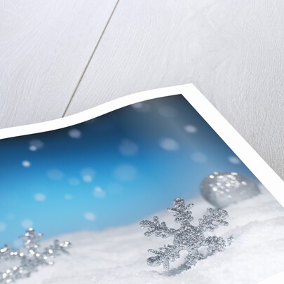 Christmas Decorations in Snow by Anonymous