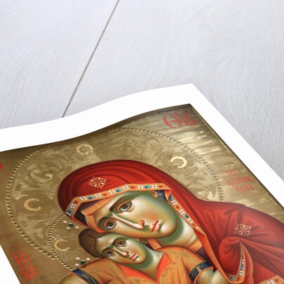 Virgin and Child Icon at Aghiou Pavlou Monastery on Mount Athos by Anonymous