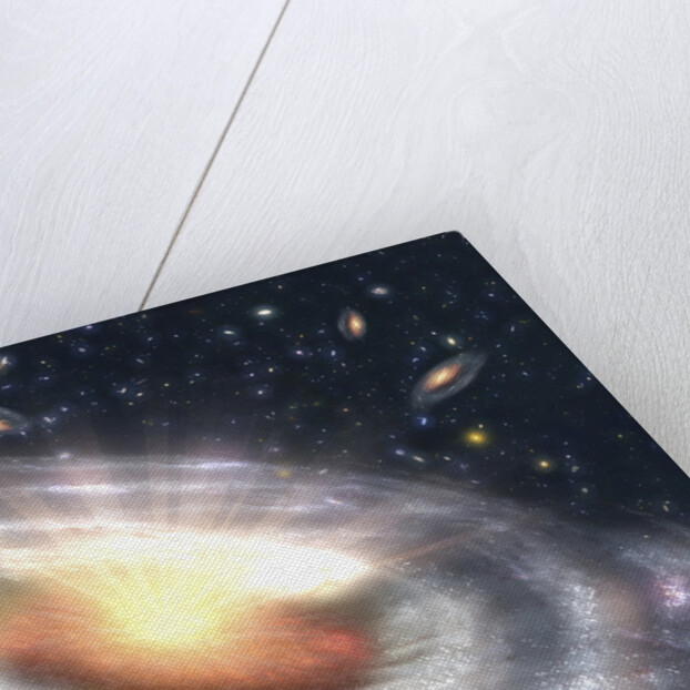 Artist's Conception of Quasar at the Center of Distant Galaxy by Anonymous