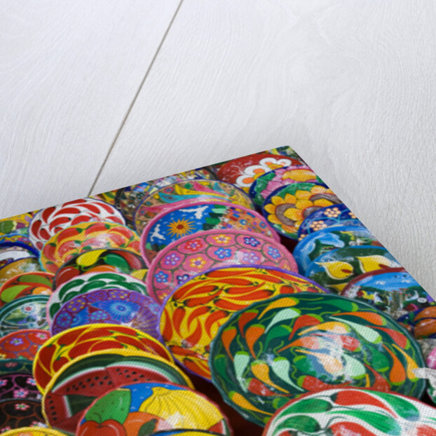 Brightly Painted Bowls in Mexico by Anonymous