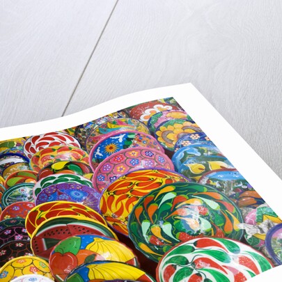 Brightly Painted Bowls in Mexico by Anonymous