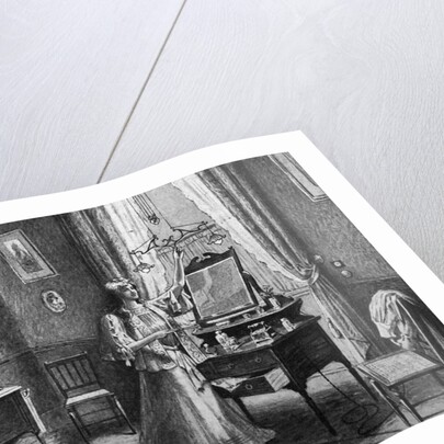 1907 Trade Card Demonstrating Electricity by Anonymous