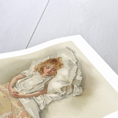 Postcard with Sleeping Girl by Anonymous