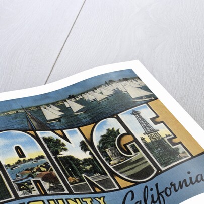 Greetings from Orange County California Postcard by Anonymous