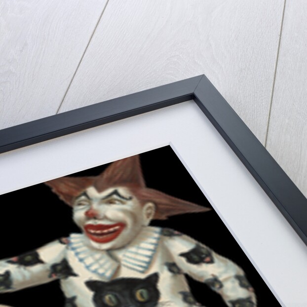 Victorian Die-Cut Scrap of Two Clowns by Anonymous